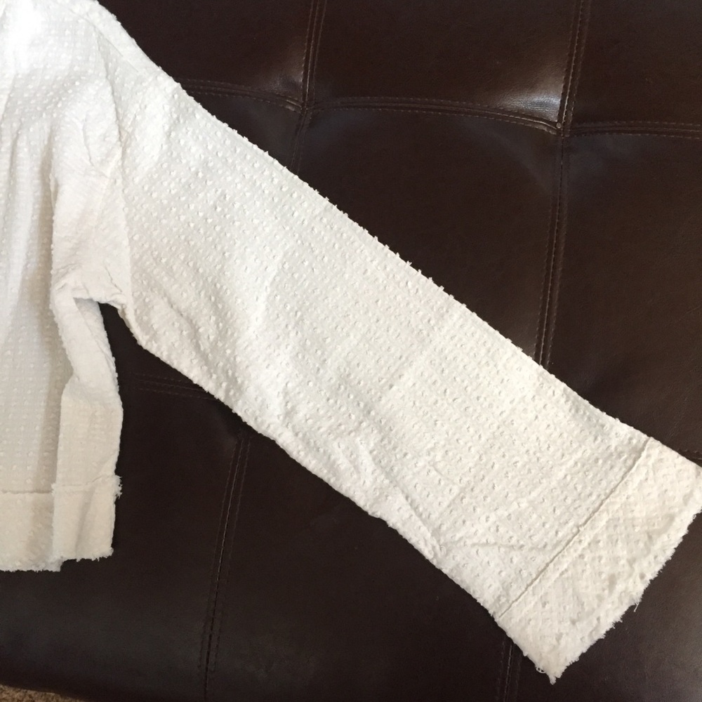 Free People | Textured Crop Blouse w SplitTie Back - Picture 6 of 8